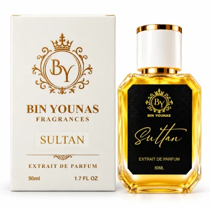 Sultan perfume gift box packaging by Bin Younas Fragrances