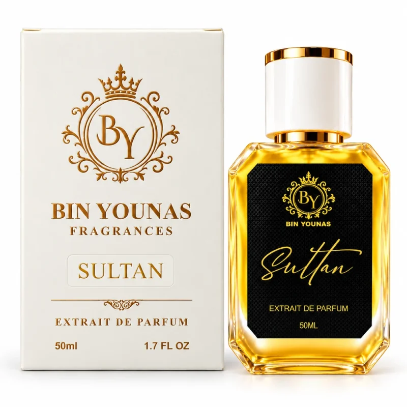 Sultan perfume gift box packaging by Bin Younas Fragrances