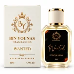 Wanted perfume gift box packaging by Bin Younas Fragrances